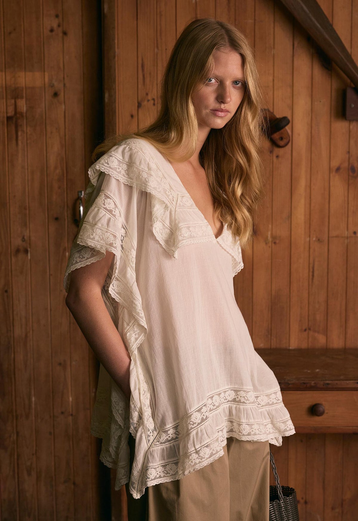 Birdie Top - Antique White