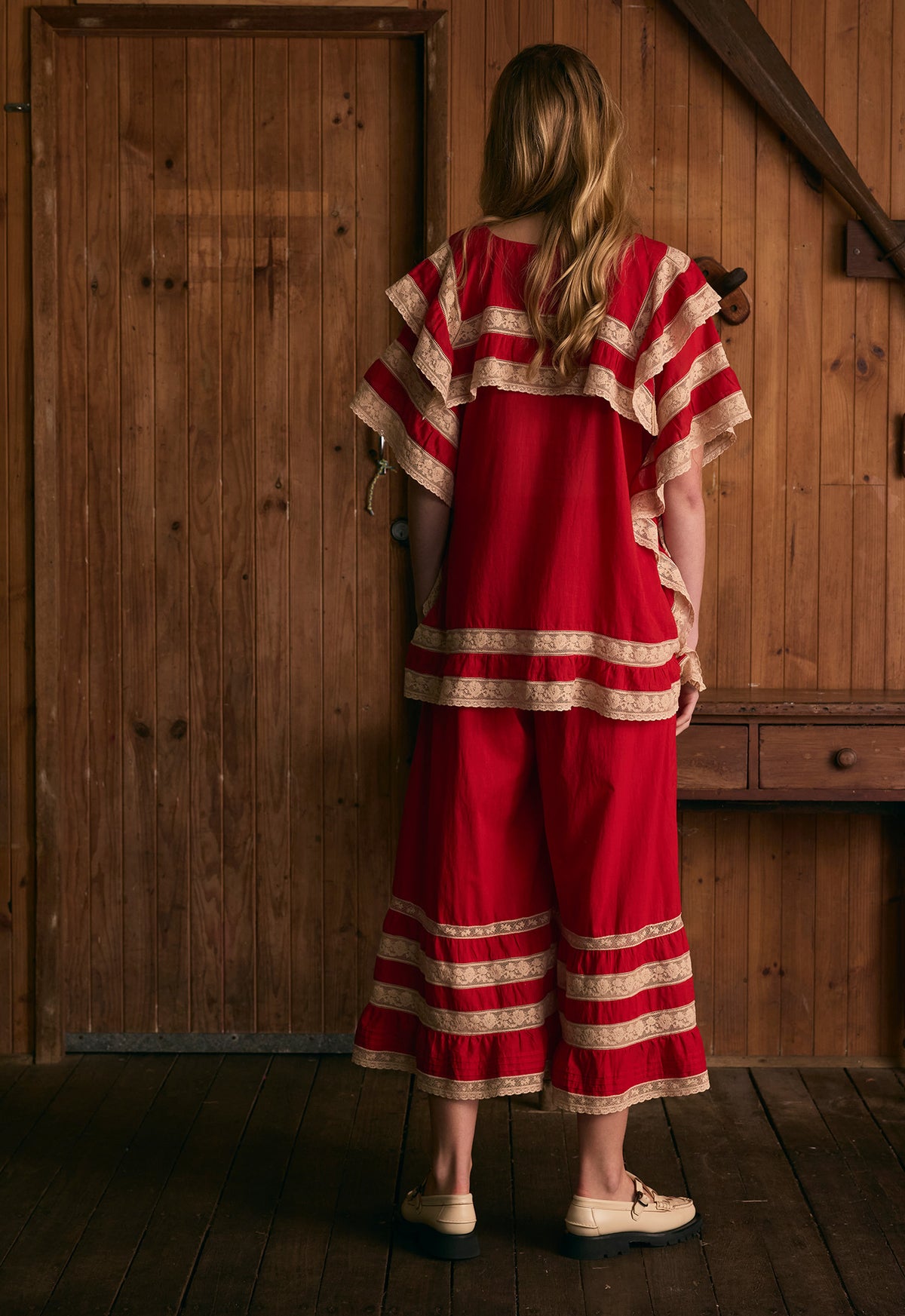 Birdie Top - Cherry Red