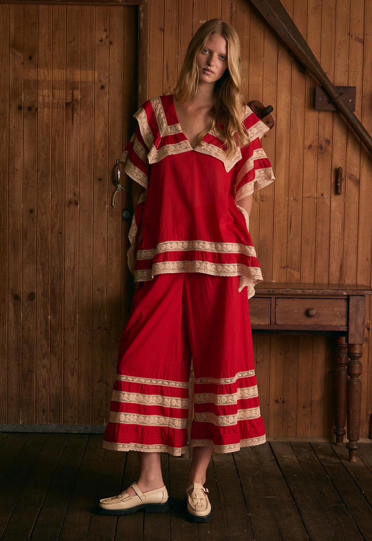 Jean Pant - Cherry Red