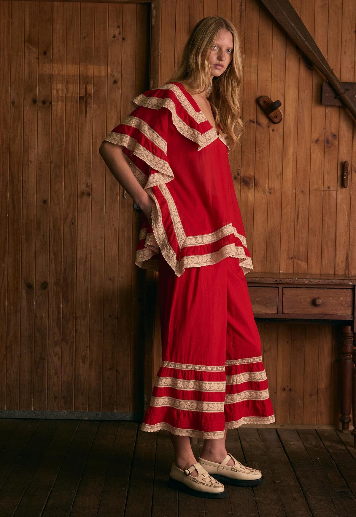 Jean Pant - Cherry Red