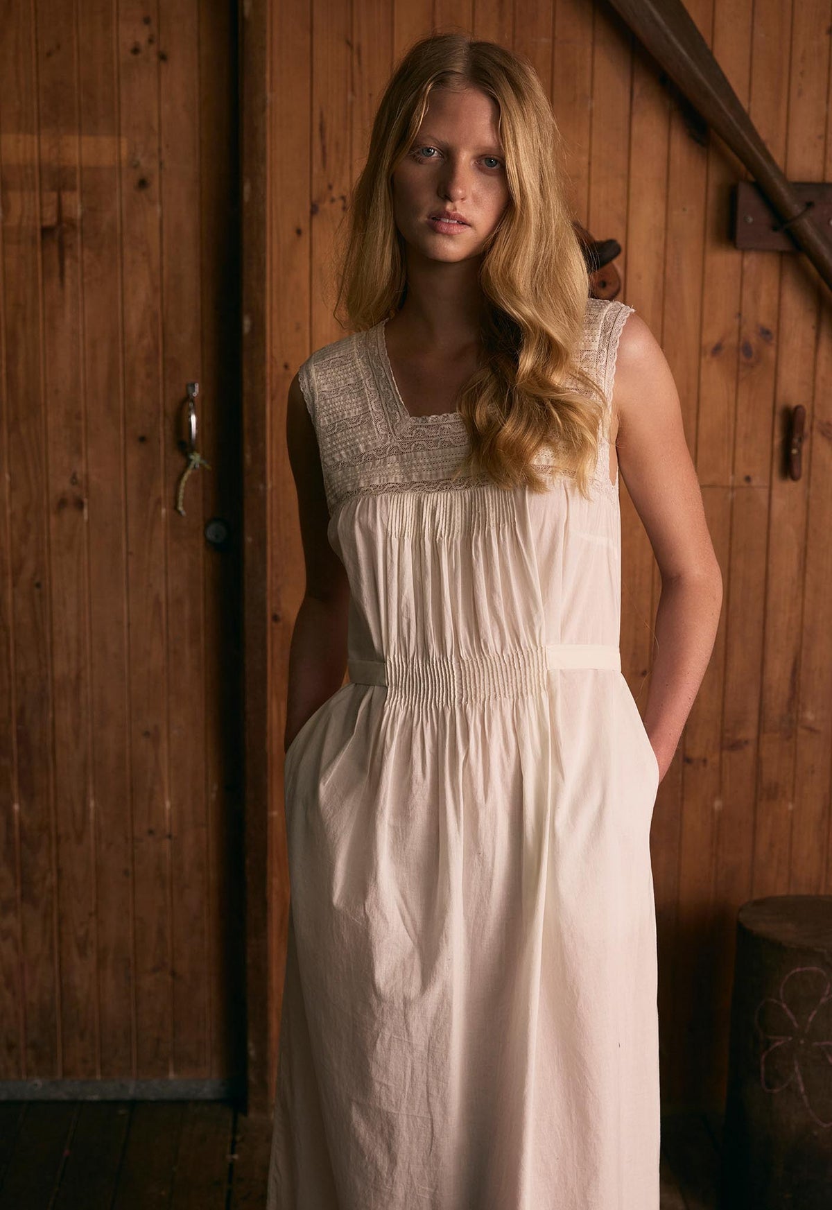 Mattie Dress - Antique White